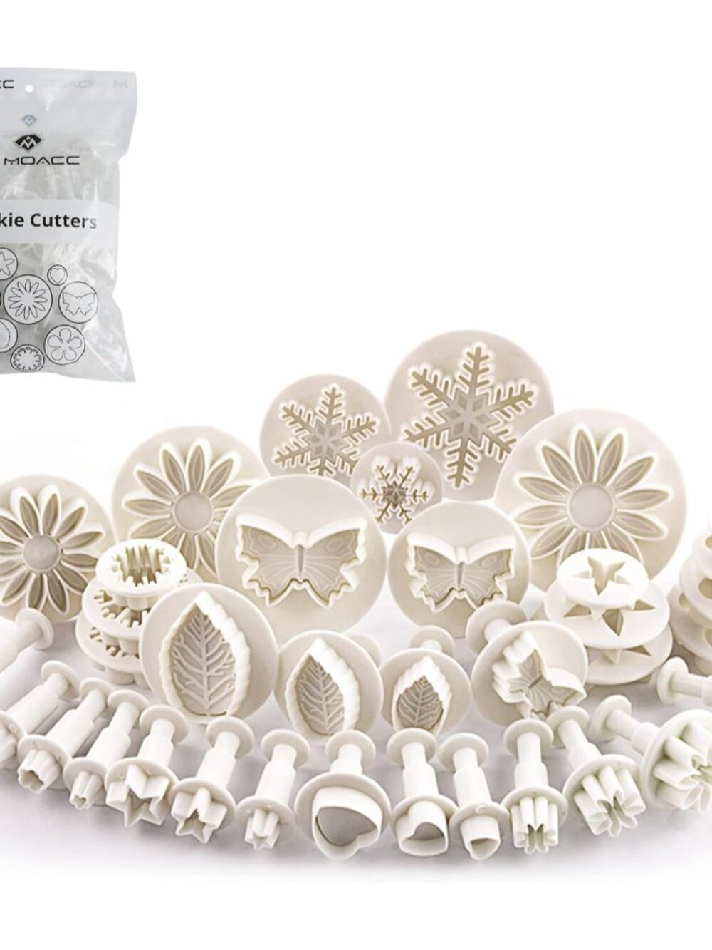 M Cake Tools 36 Piece Fondant Cake Cookie Plunger Sugarcraft Flower Leaf Butterf